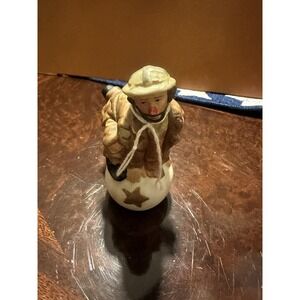 Emmett Kelly Jr Clown Balancing on Gold Star Ball Handstand Flambro Figurine